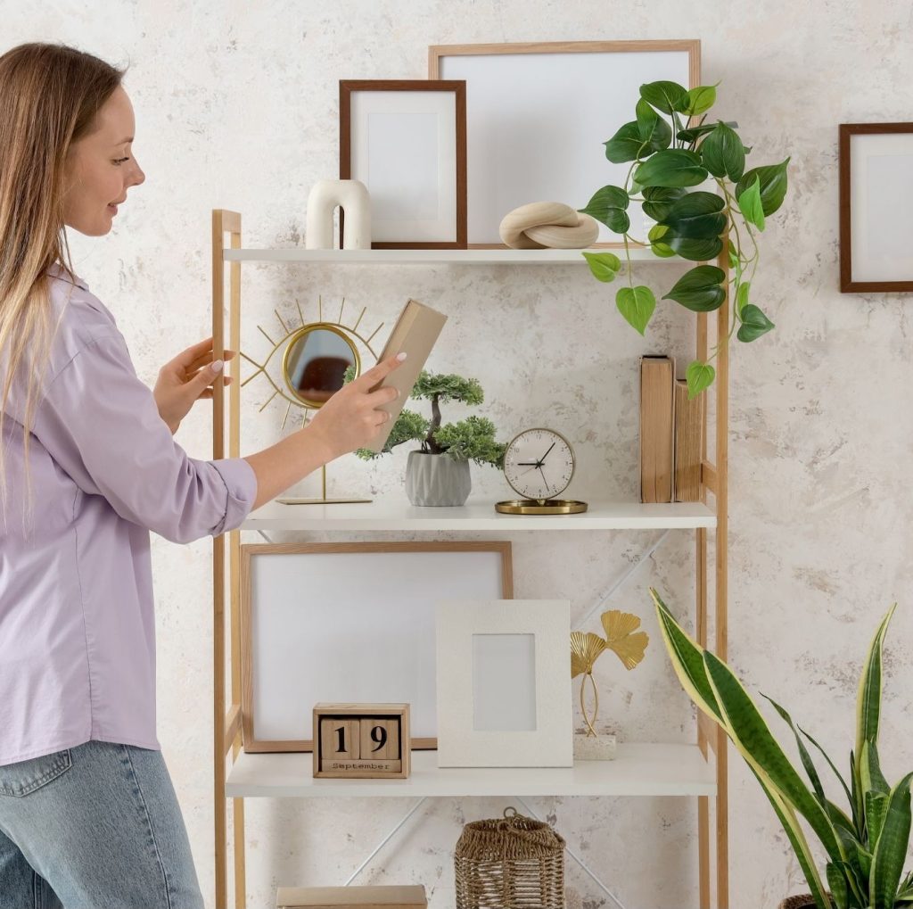Declutter your home- organizing shelf space