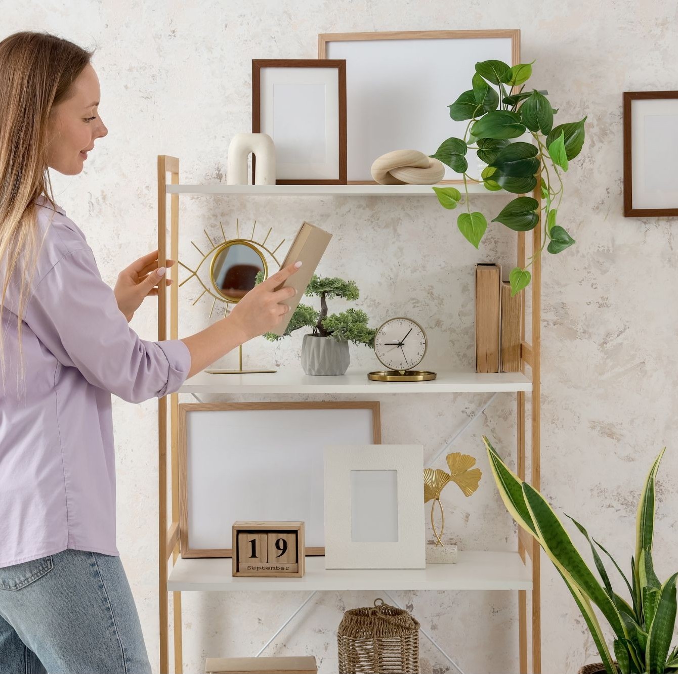 Declutter your home- organizing shelf space