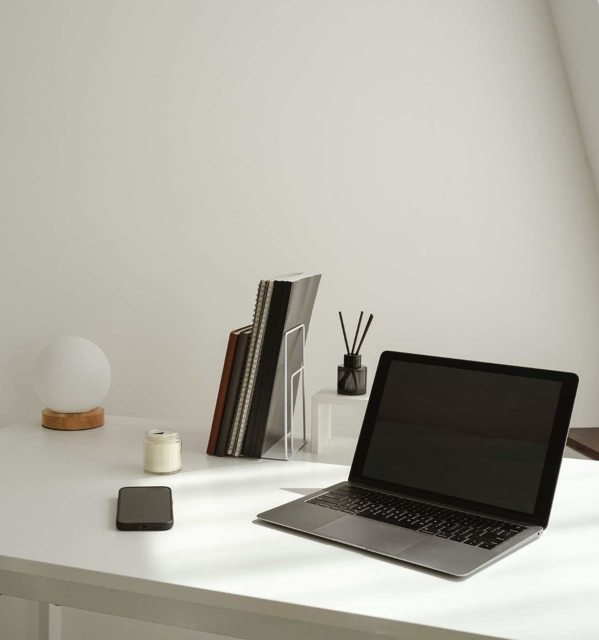 Clean Office Desk with computer